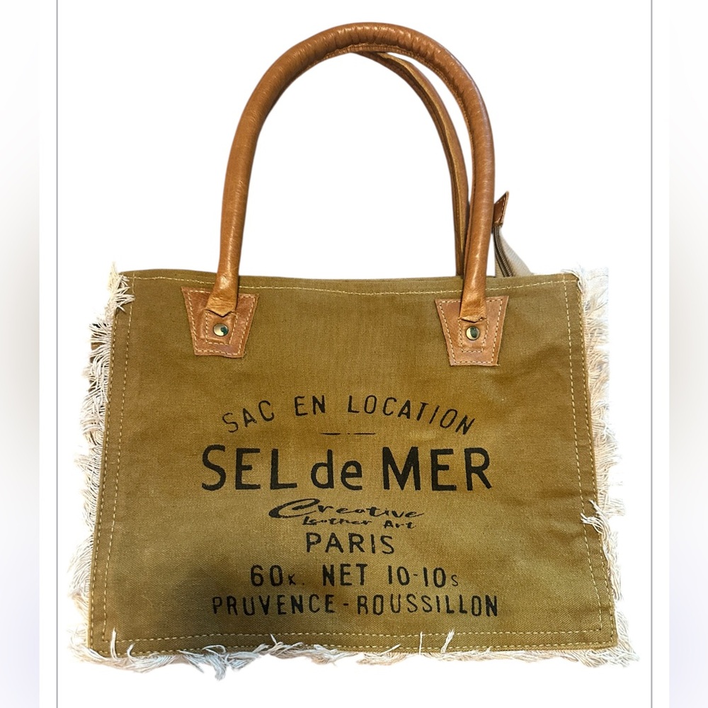 Myra Bag Camel Brown Small  Canvas Tote